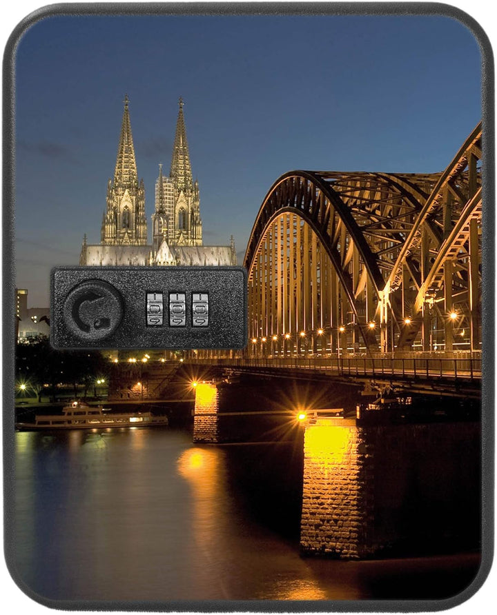 banjado® Burg-Wächter® abschliessbarer Schlüsselkasten mit Motiv Köln für 20 Schlüssel - Schlüsselka