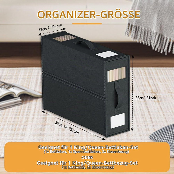 6 Stück Aufbewahrung Bettwäsche Organizer, Faltbarer Aufbewahrungstasche für Bettlaken Kann in Kleid