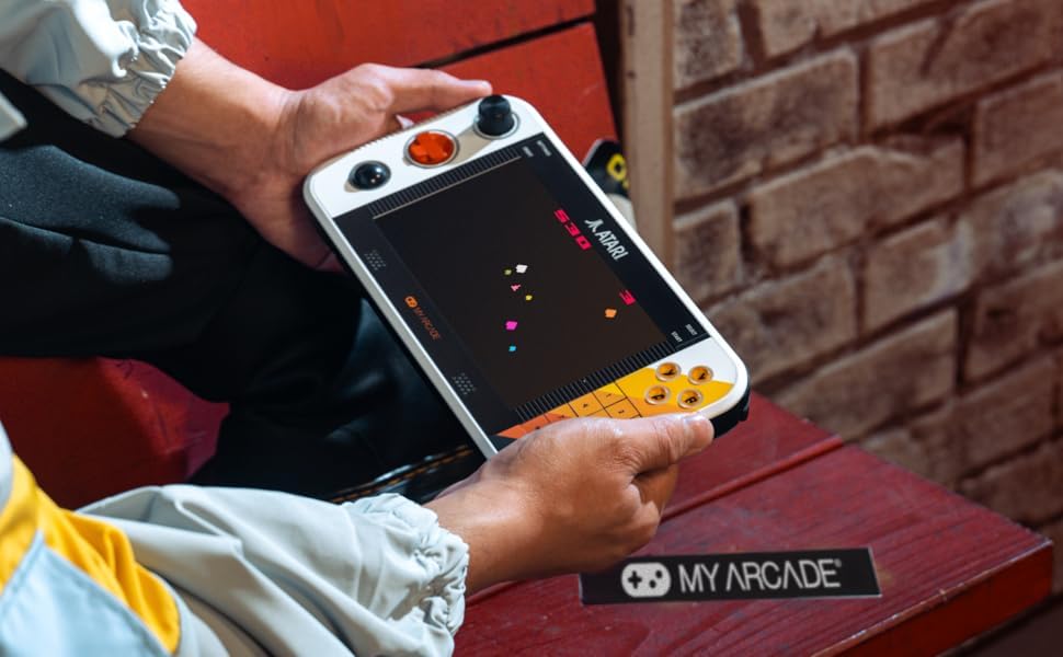 My Arcade Atari Gamestation Go, Console de Jeu Portable Rétro Avec 200+ Jeux, Écran 7 Pouces, Wi-Fi,
