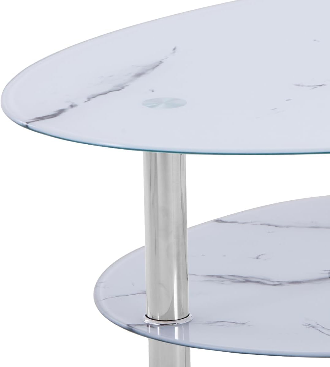 Euro Tische Couchtisch Glas mit 8mm Sicherheitsglas & Facettenschliff - Glastisch perfekt geeignet a