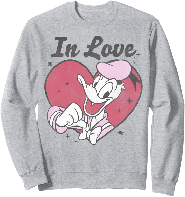 Disney Mickey & Friends Valentinstag Donald Love Vintage Sweatshirt