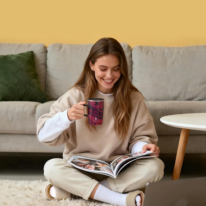 Ideus® Kaffeebecher 470 ml (16 oz), doppelwandige vakuumisolierte Kaffee- und Teetasse aus Edelstahl