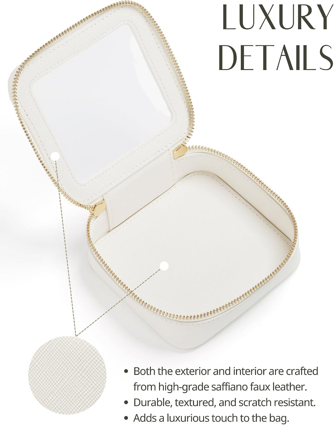 Popvibe Transparente Make-up-Tasche, Kulturbeutel, Reise-Kosmetiktasche mit Reissverschluss, tragbar