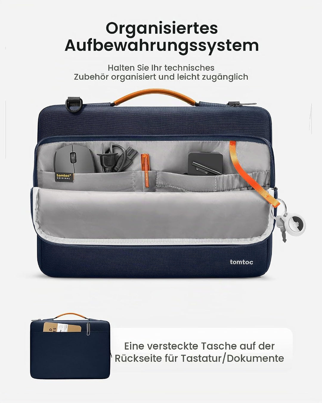 tomtoc 360° Laptop Tasche Hülle für 14 Zoll MacBook Pro M5/M4 Pro/Max | Laptoptasche Schultertasche