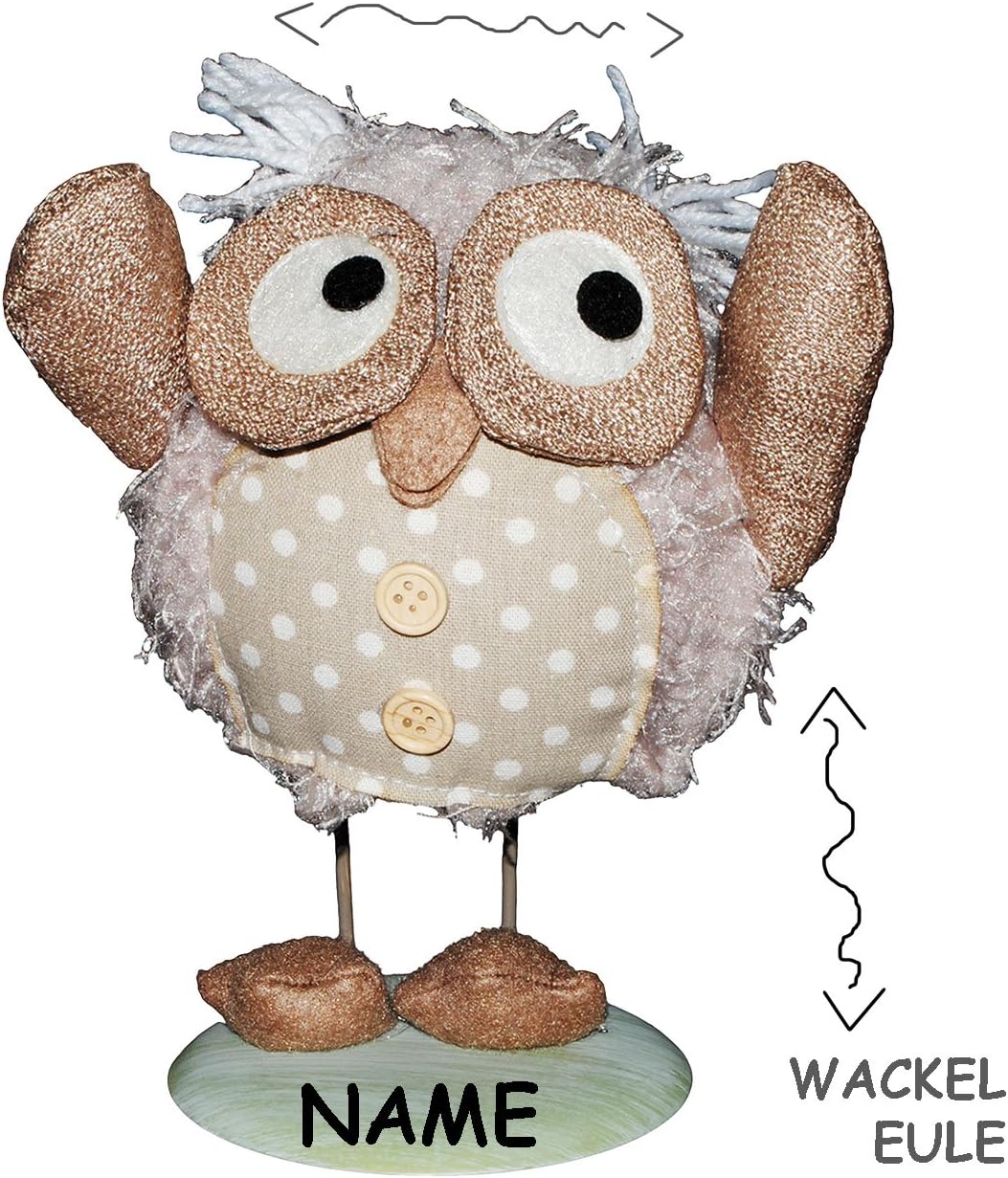 lustige Eule - Wackelfigur/Federfigur/Schwingtier - mit Metall Feder - Windspiel/wie Hüpfer - Eulen