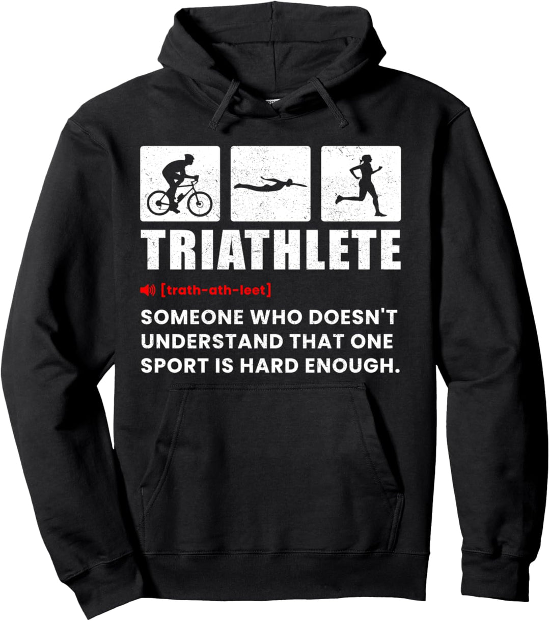 Lustiges Design für Triathlon Sportler Pullover Hoodie