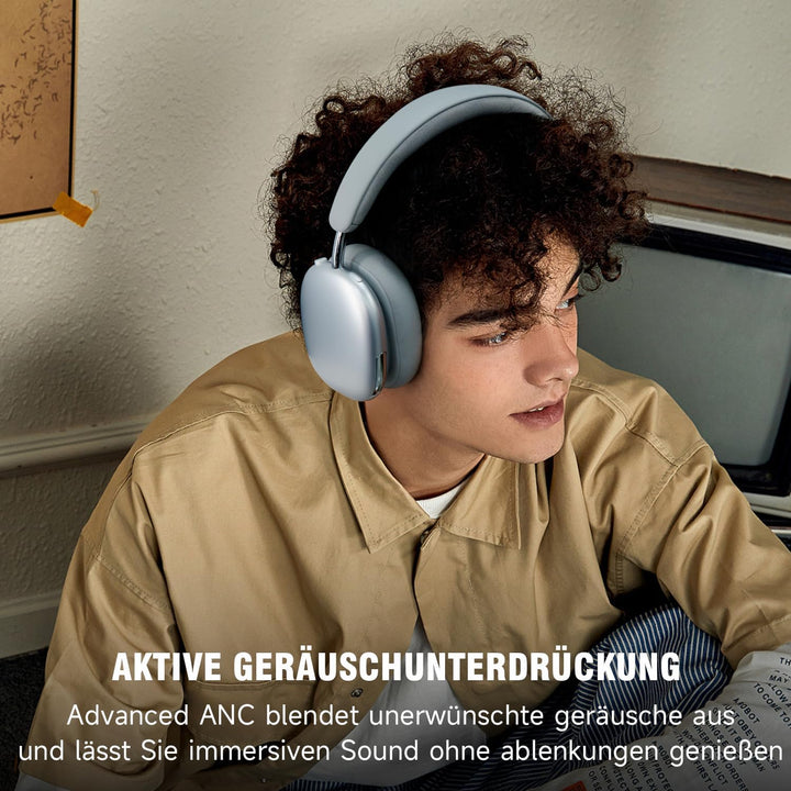 Freepods 120H Spielzeit Bluetooth ANC/ENC Over-Ear-Kopfhörer Aktive Geräuschunterdrückung drahtlos,