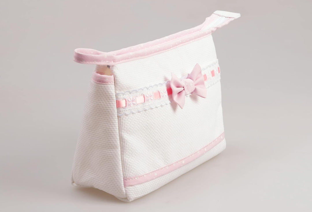 Filet - Reisetasche mit Reissverschluss, Aida Canvas Stickerei Tasche, Beauty Product Organiser, 100