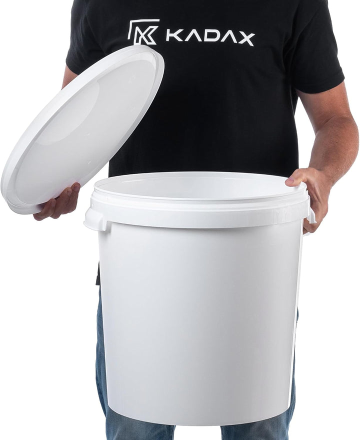 KADAX Gäreimer 33L Set mit Auslaufhahn, Gärbehälter aus Kunststoff mit Ablasshahn für Weinherstellun