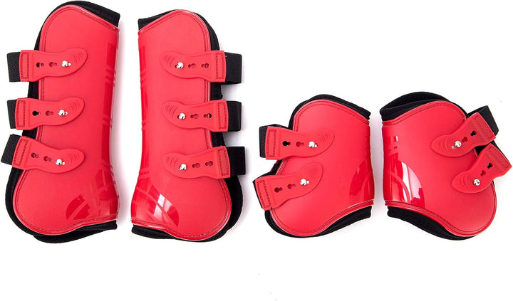 Merauno® Gamaschen Pferde 4er Set Sehne Schützer Fetlock Pferdesprungschutz Vorne Hinter Paar Robust