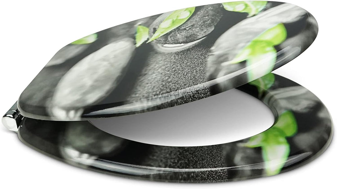 SANFINO® Premium WC Sitz mit Absenkautomatik – hochwertige Toilettendeckel aus Holz, viele bunte Mot