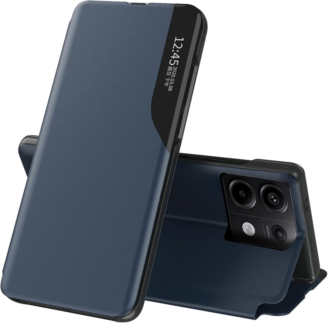 Handyhülle für Xiaomi Redmi Note 13 Pro Hülle Clear View Klappbar Leder Flip Hülle Redmi Note 13 Pro