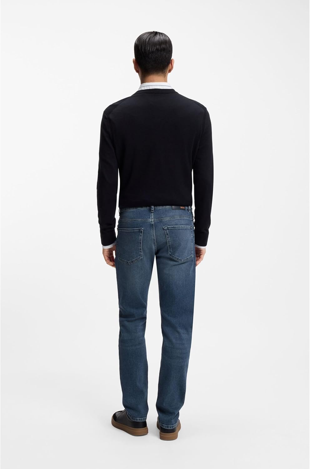 BOSS Herren Re.Maine BC-C Schwarze Maine Regular-Fit Jeans aus bequemem Stretch-Denim 29W / 34L Medi