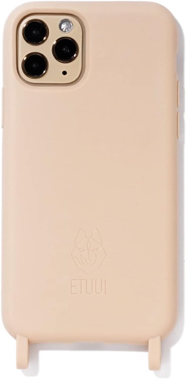 ETUUI Silk Hook Hülle iPhone 14 Plus Beige - hochwertige Schutzhülle, Rundumschutz Handyhülle, iPhon