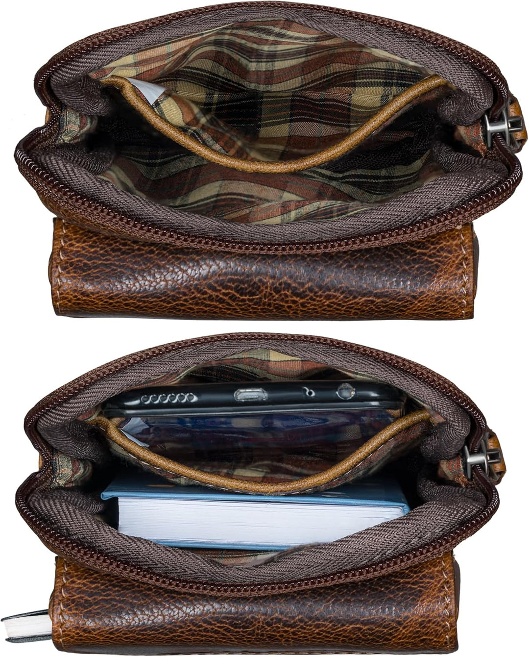 STILORD Mael 2-in-1 Umhängetasche Herren Leder Handytasche zum Umhängen Gürteltasche Brusttasche - S