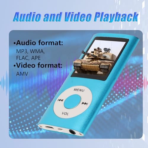 MP3-Player, Tragbarer Verlustfreier Sound, Schlanker MP3-Musik-Player mit Kopfhörer, Digitaler Musik
