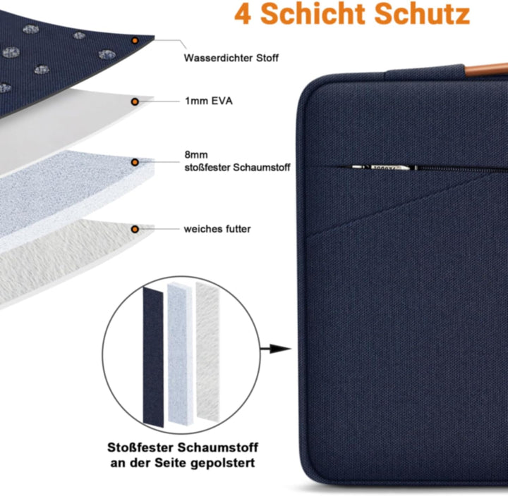 TECOOL 15,6 Zoll Laptoptasche Hülle Tasche für 15-15,6'' Lenovo Thinkpad Ideapad HP Dell Acer ASUS S