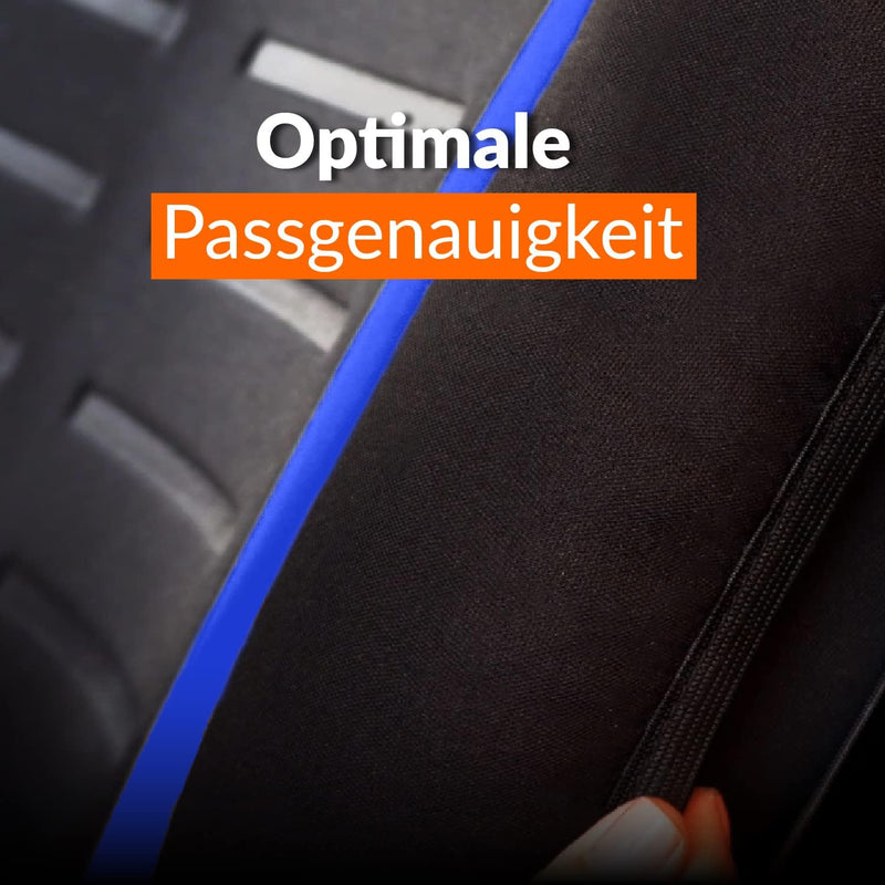 Upgrade4cars Autositzbezüge Set Universal | Auto-Schonbezüge für die Vordersitze & Rückbank in Blau