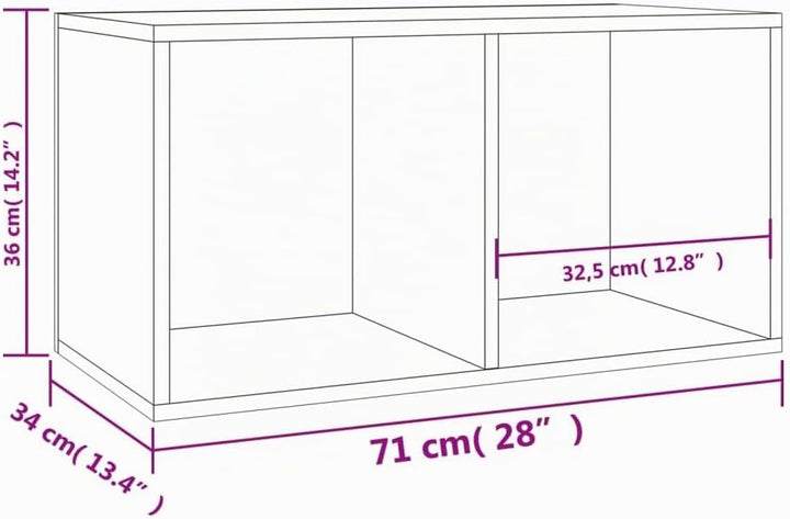 vidaXL Vinyl Aufbewahrungsbox mit 2 Fächern Box Aufbewahrung Kasten LP Schallplatten Sammlung Regal