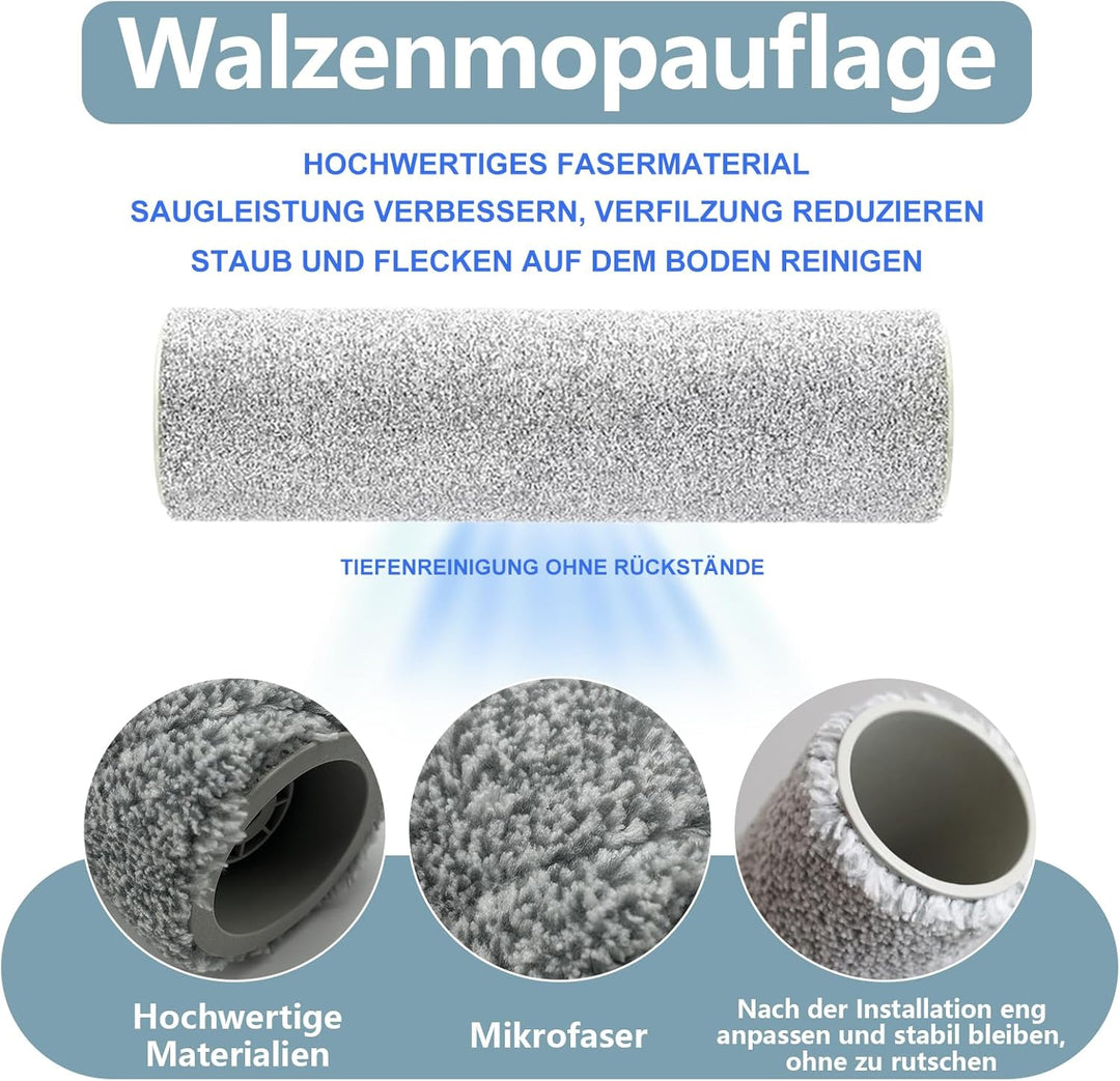 Rollentuch für Ecovacs Deebot X8, T80 Omni,X11 Omni Cyclone Saugroboter | X9 Pro Omni Zubehör, 2 Stü