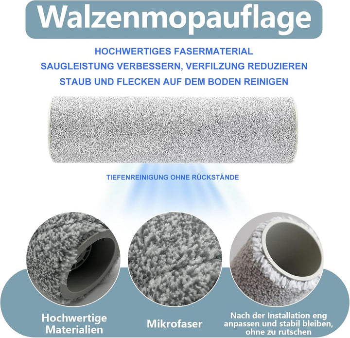 Rollentuch für Ecovacs Deebot X8, T80 Omni,X11 Omni Cyclone Saugroboter | X9 Pro Omni Zubehör, 2 Stü