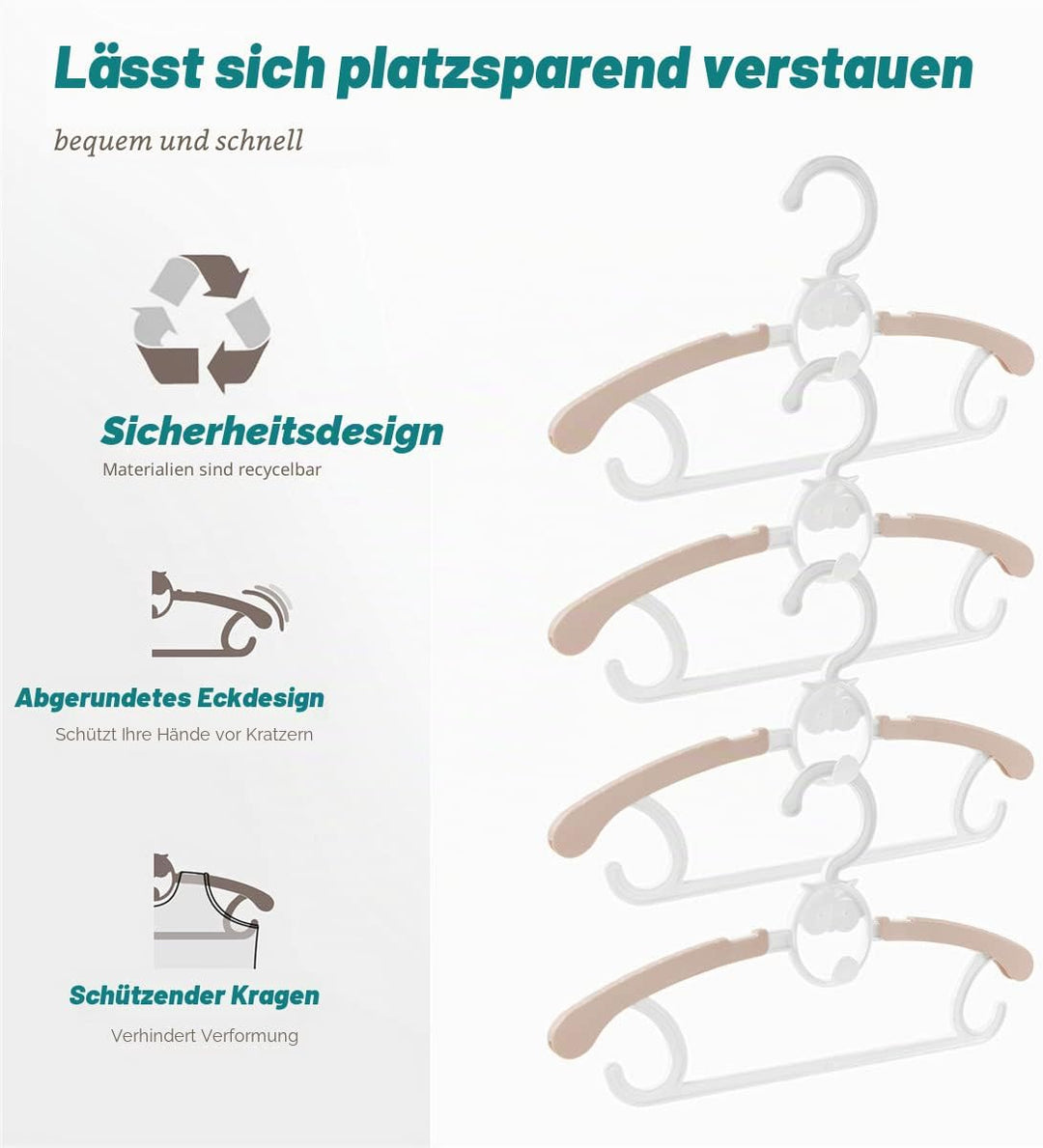 Spesh 20 Stücke Kinderkleiderbügel 29-40cm Verstellbare Baby Kleiderbügel mit Stapelbaren Haken Ruts