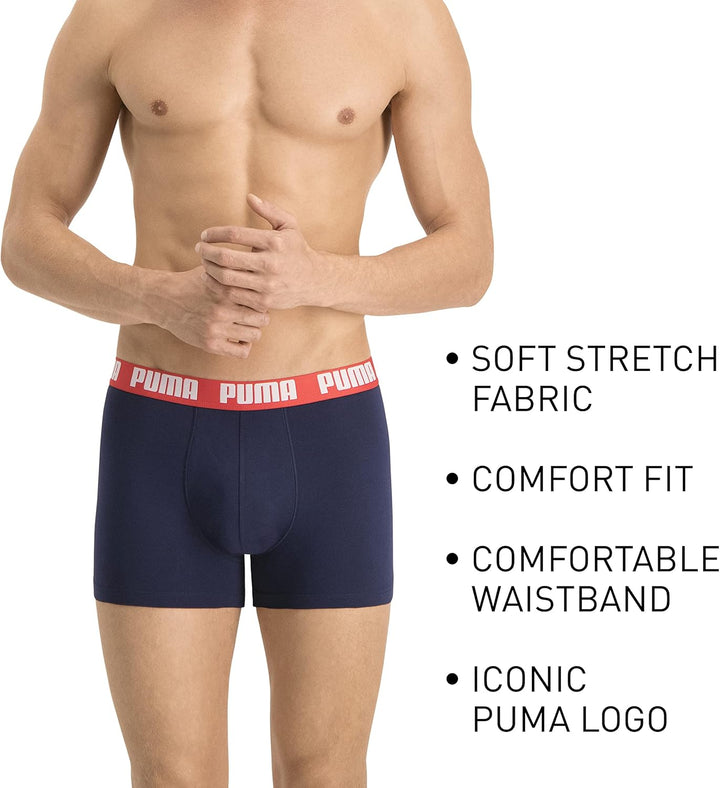 Puma Herren Boxer Unterwäsche (5er Pack), Blue / Grey