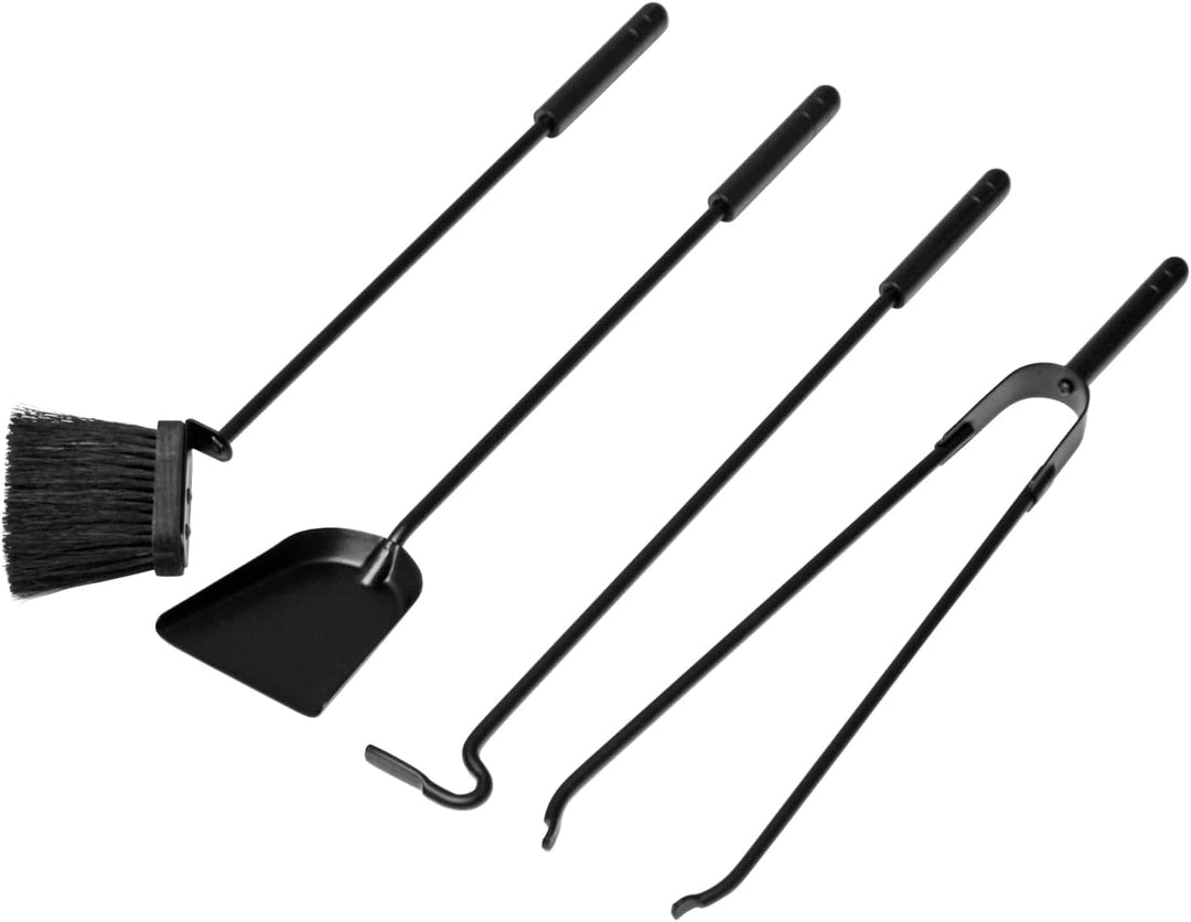 raik 21.02.769.2 Kaminbesteck, 4-teilig, schwarz beschichtet, 61cm