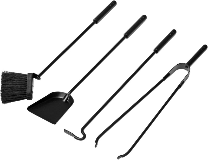 raik 21.02.769.2 Kaminbesteck, 4-teilig, schwarz beschichtet, 61cm