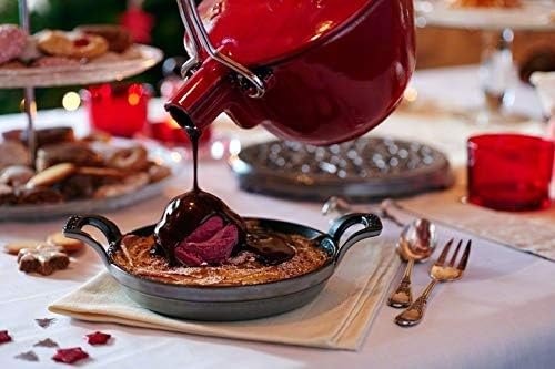 Staub 1301623 stapelbare Auflaufform, rund 16 cm, 0,4 L mit mattschwarzer Emaillierung im Inneren de