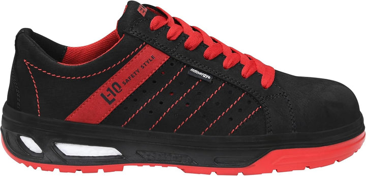 ELTEN Schuhe, Breezer XX10 Low ESD S1 44 EU Schwarz Rot, 44 EU Schwarz Rot