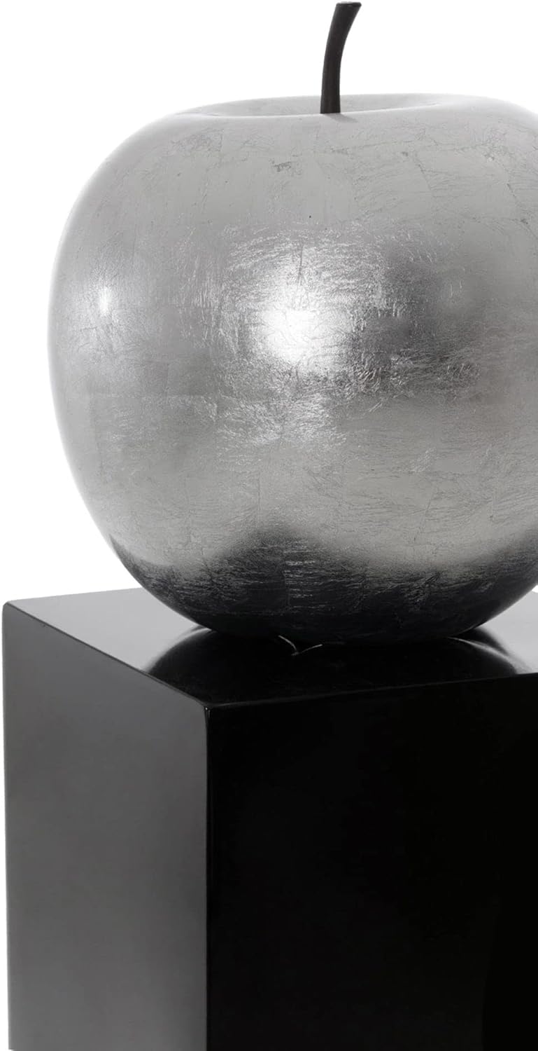Vivanno Podest Deko-Säule Stele Blumenständer Fiberglas Schwarz Hochglanz 30x30x100 30x30x100 cm Sch