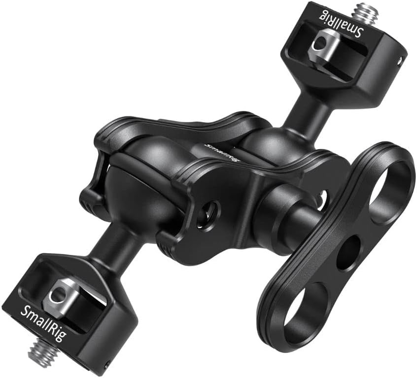 SmallRig Gelenkarm mit Doppelkugelkopf 1/4 Zoll Schraube Schwarz Kugelkopf Hauptmaterial Edelstahl A