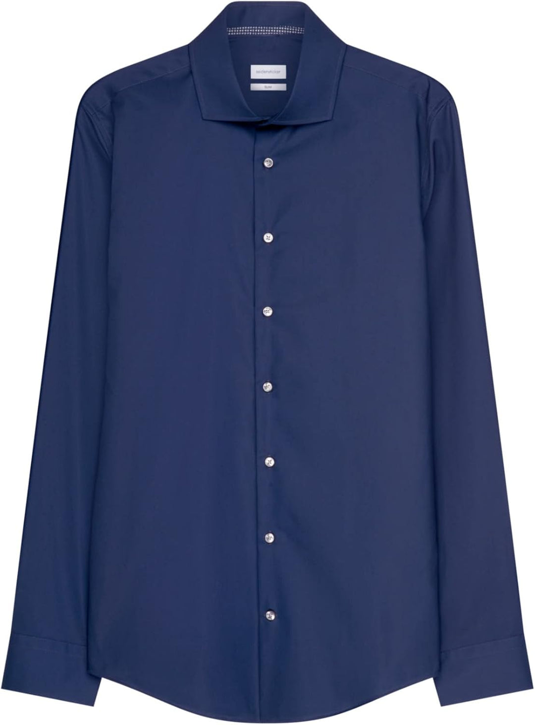 Seidensticker Herren Men Slim Patch Longsleeve Cotton Hemd 36 Dunkelblau(665477), 36 Dunkelblau(6654