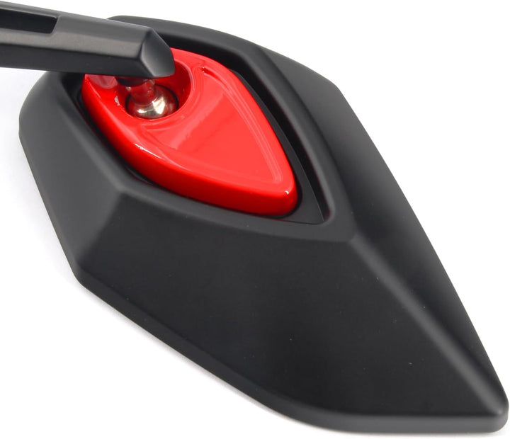 Area1 Universal Motorrad Rückspiegel Paar e-geprüft 2x M10 Rechtsgewinde + Linksgewindeadapter, komp