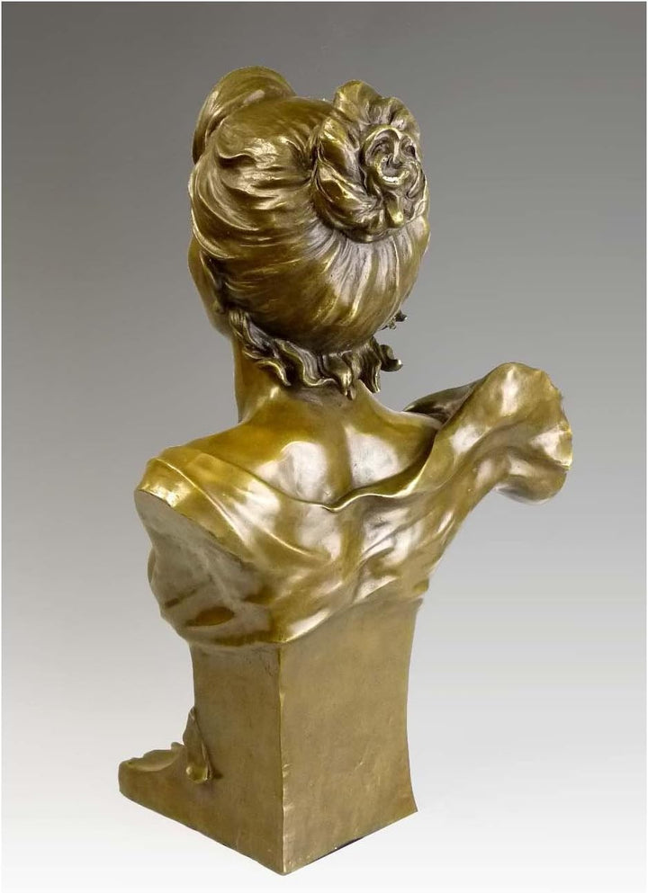 Kunst & Ambiente - Auguste Moreau - Jugendstil Frauen Büste in Bronze - signiert - Deko Figur - Wohn