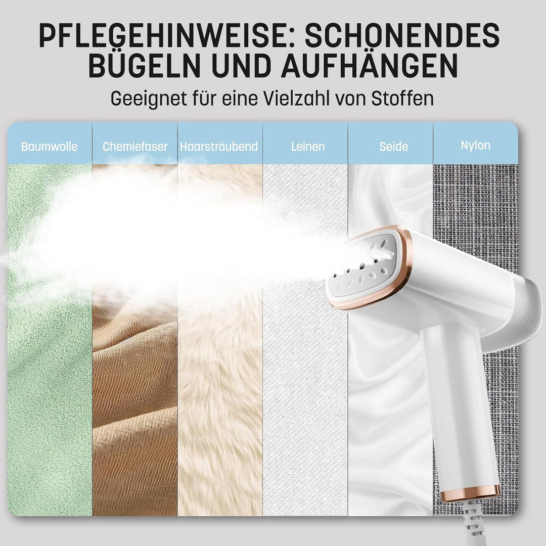 Dampfglätter Steamer Dampfbügler Faltbar - 1200 W, Kompakt und Faltbar, 120ml Wassertank konstante D