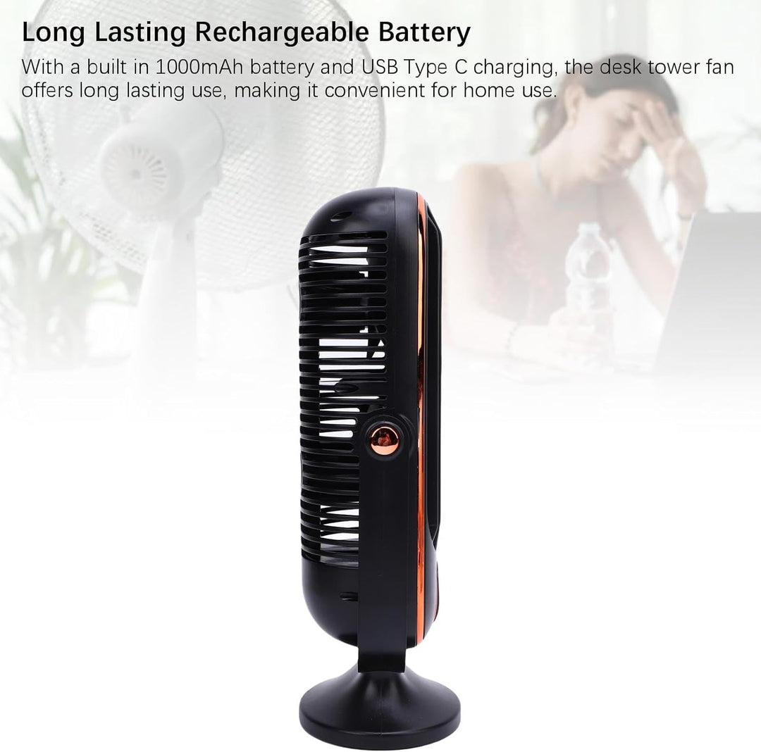HEEPDD Wiederaufladbarer Schreibtischventilator, USB-betriebener Schreibtischventilator, Tragbarer,