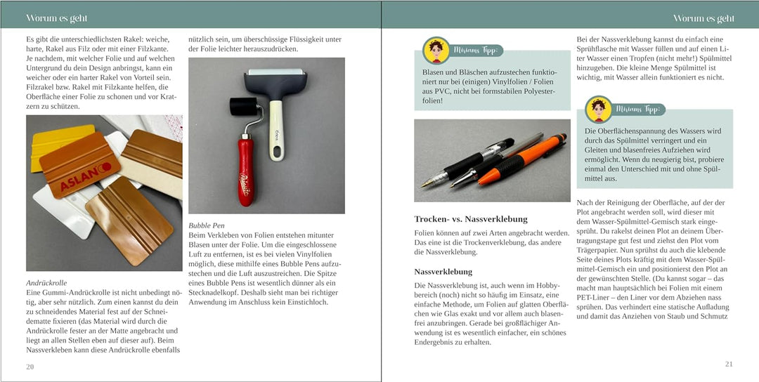 Plotten mit Vinylfolie: Eine kreative Reise durch die Welt selbstklebender Folien. Mit vielen Tipps,