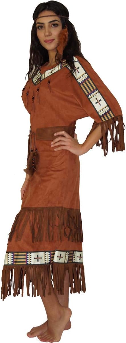 MAYLYNN Kostüm Indianerin Indianer Indianerkostüm Noya, Damen Grösse M