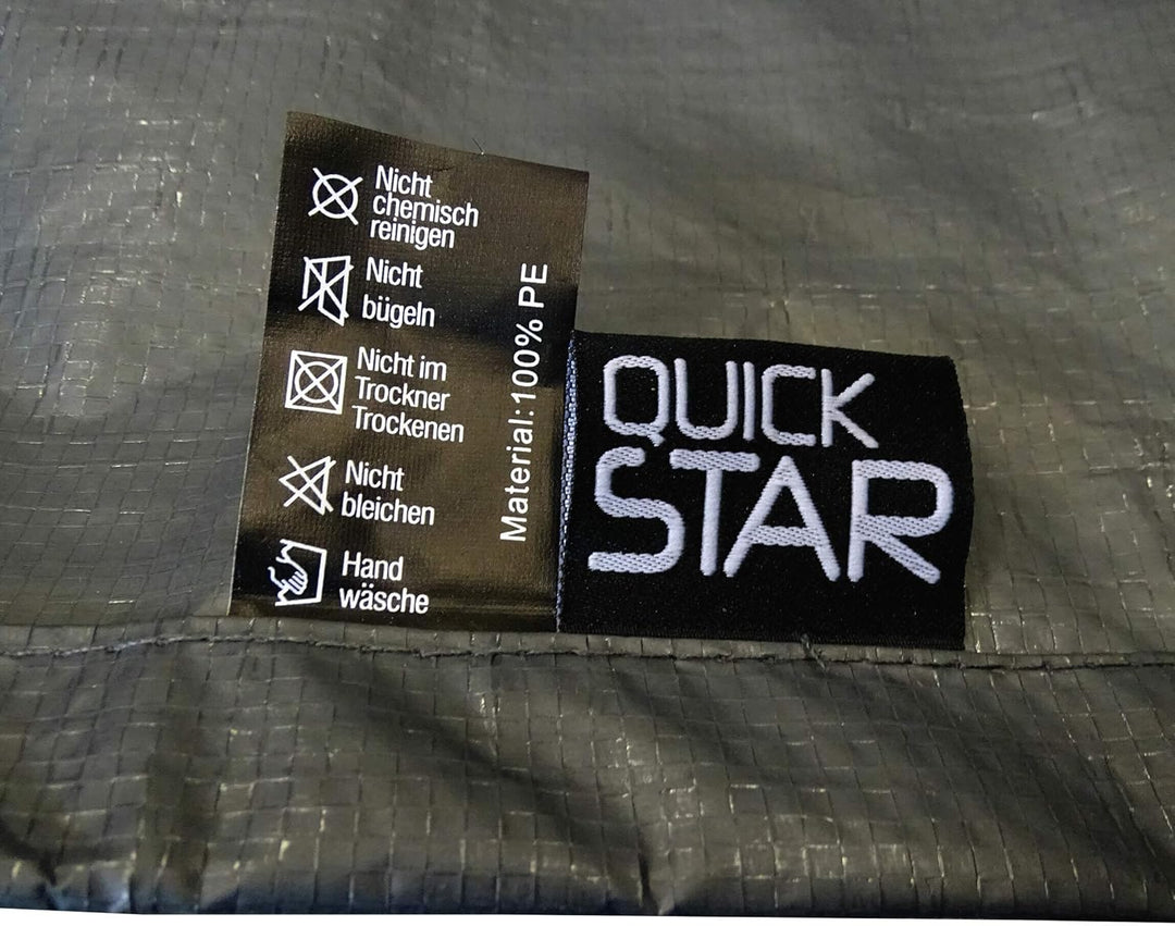 QUICK STAR 10x Gitterbox Abdeckung 125x85x87cm Grau PE Gewebefolie Schutzhülle Abdeckplane Staubschu