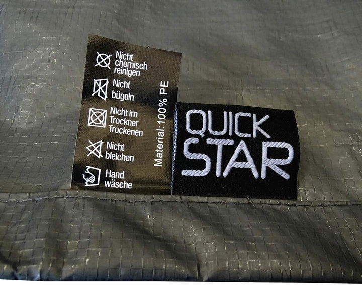 QUICK STAR 10x Gitterbox Abdeckung 125x85x87cm Grau PE Gewebefolie Schutzhülle Abdeckplane Staubschu