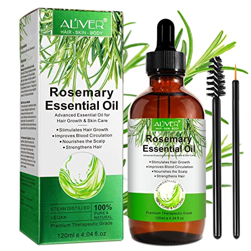 Rosmarinöl Haare, Ätherisches Rosmarinöl für Haarwuchs, Rosemary Oil for Hair, Natürliches Nährt die
