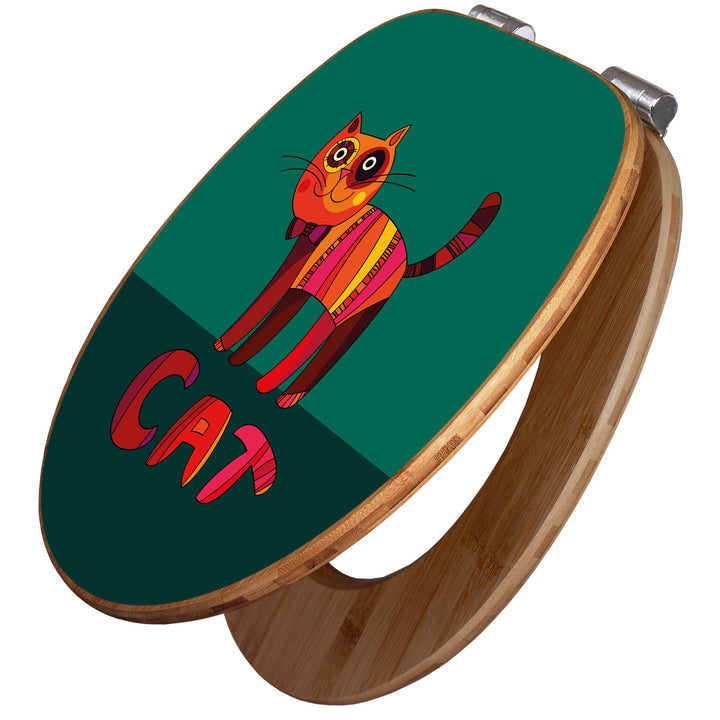 banjado Design WC Sitz Bambus Absenkautomatik 45,8x37,5cm - Toilettendeckel mit Absenkautomatik Holz