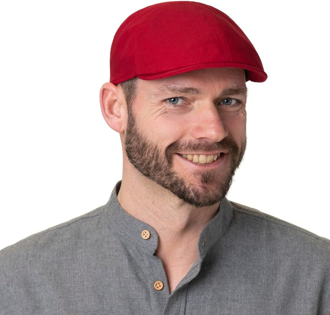 LIERYS Uni Cotton Flatcap - Klassische Form - Schiebermütze mit Stretchfutterband - Herren - Frühjah
