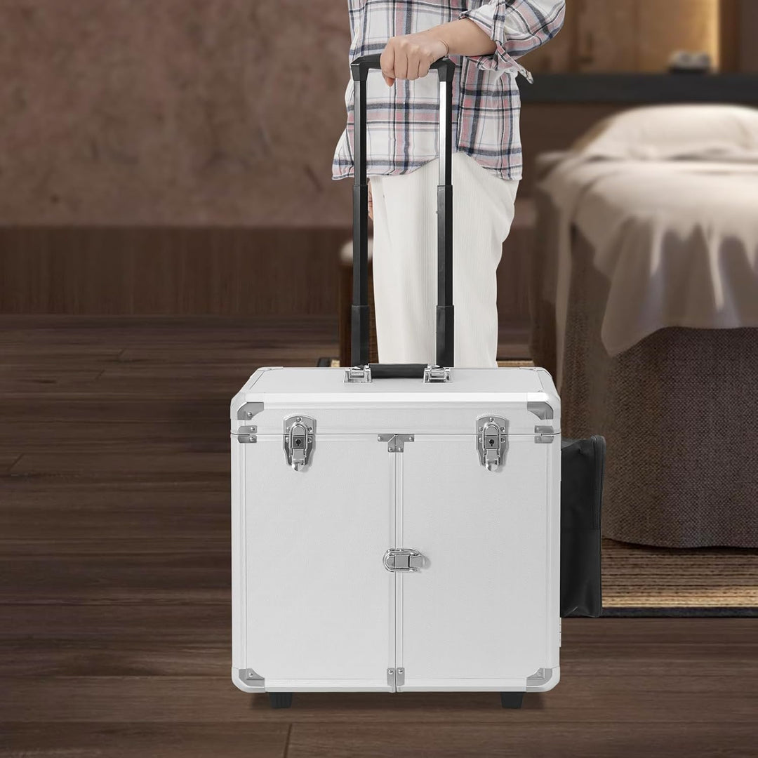 46 x 29 x 42 cm Fusspflegekoffer tragbarer Werkzeugkoffer mobiler Fusspflegekoffer mit Rollen und Sc