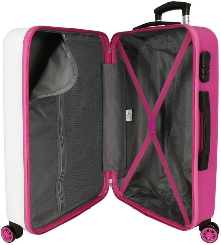 Disney Minnie Sunny Day Kofferset Rosa 55/68 cms Hartschalen ABS Kombinationsschloss 104L 4 Doppelrä