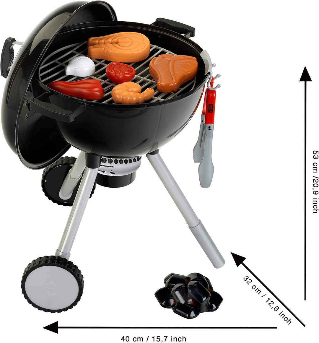 Theo Klein 9466 Weber Kugelgrill One Touch Premium | Kinder-Grill mit Licht, Sound und zahlreichem Z