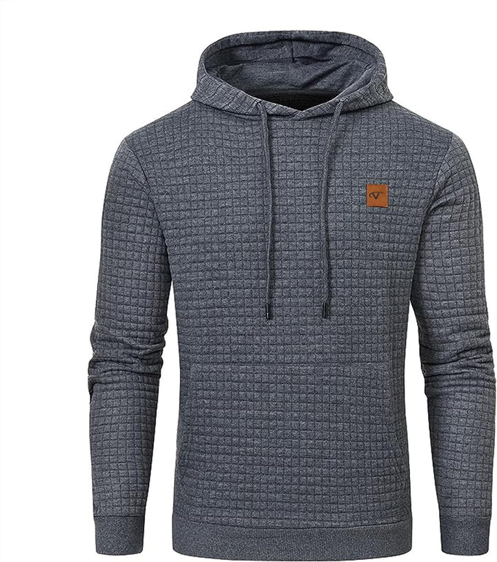 Tansozer Herren Hoodie Casual Sweatshirt Classic Kapuzenpullover mit Tasche S Dunkelgrau, S Dunkelgr