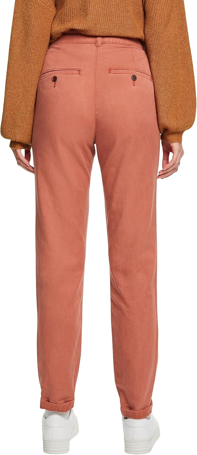 ESPRIT Chino aus Baumwollmix mit mittelhohem Bund 32W / 32L 805/Terracotta, 32W / 32L 805/Terracotta